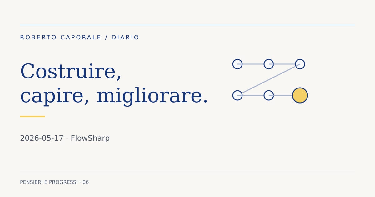 FlowSharp: Una settimana lontano dal codice. Illustrazione editoriale del Diario.